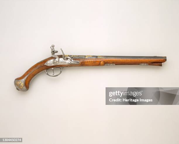 Flintlock Pistol Made for Charles XI of Sweden , French, Paris, dated 1676. Artist Bertrand Piraube.