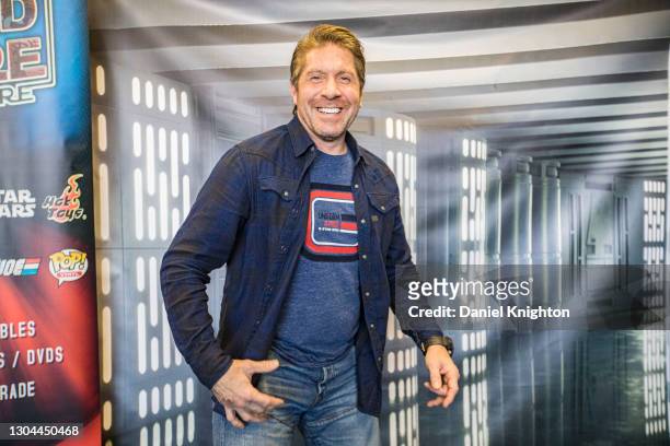 Actor Ray Park poses for photos at Inland Empire Toy Store on February 27, 2021 in Redlands, California.