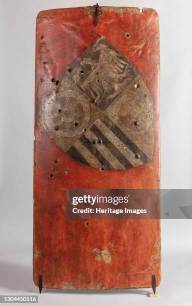 Standing Shield, German, Erfurt, 1385-87. Artist Unknown.