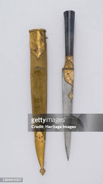 Dagger with Sheath, Persian, Qajar, circa 1800. Artist Unknown.