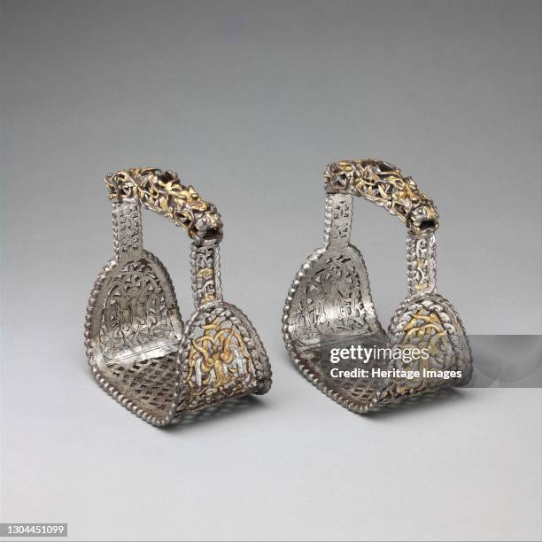 Pair of Stirrups , Tibetan or Mongolian, possibly 12th-14th century. Artist Unknown.