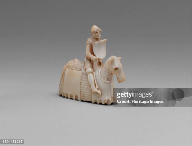 Chess Piece in the Form of a Knight, Western European, possibly England, circa 1350-60. Artist Unknown.
