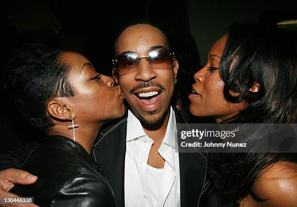 Tichina Arnold, Ludacris and Regina King during XM Satellite Radio Salutes Ludacris at Post Grammy Party Hosted by Queen Latifah - Inside at Social...