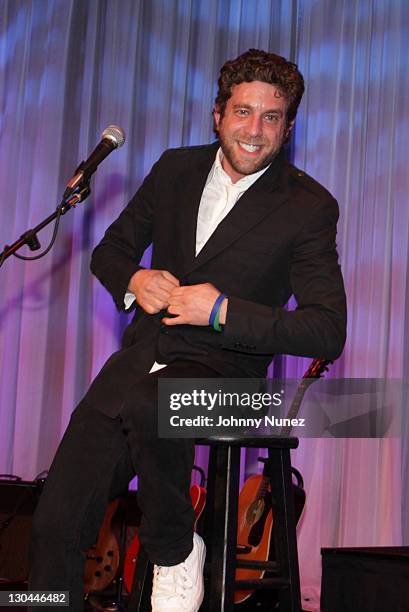 Singer Elliott Yamin performs at the 11th Annual Uniting Nations Awards viewing and dinner after party at The Beverly Hilton hotel on March 7, 2010...