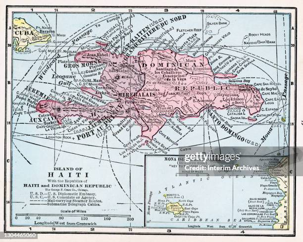 Color map of the island of Haiti, 1922.