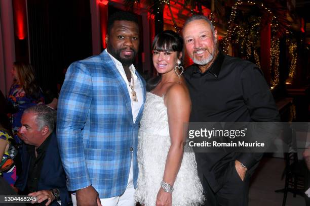 Curtis "50 Cent" Jackson III, Suzanne Charlton, and Richard Charlton attend as Haute Living celebrates 50 Cent with Wrist Aficionado and Rolls-Royce...