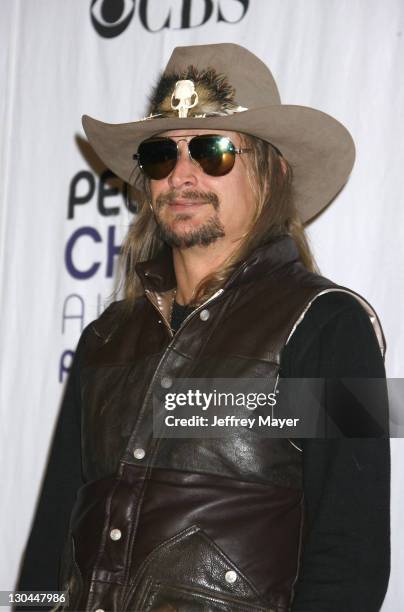 Kid Rock poses in the press room for the 35th Annual People's Choice Awards at The Shrine Auditorium on January 7, 2009 in Los Angeles, California.