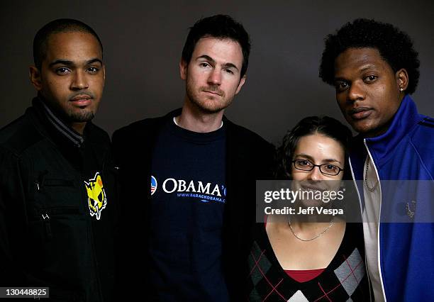 Actor Algenis Perez Soto, directors Ryan Fleck, Anna Boden, and actor Rayniel Rufino pose for a portrait during the 2008 Toronto International Film...