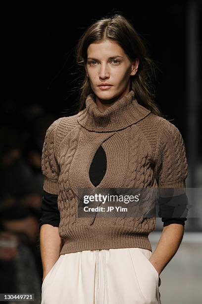 Diana Dondoe wearing Bruce Fall 2007 during Mercedes-Benz Fashion Week Fall 2007 - Bruce - Runway at Bumble and Bumble in New York City, New York,...