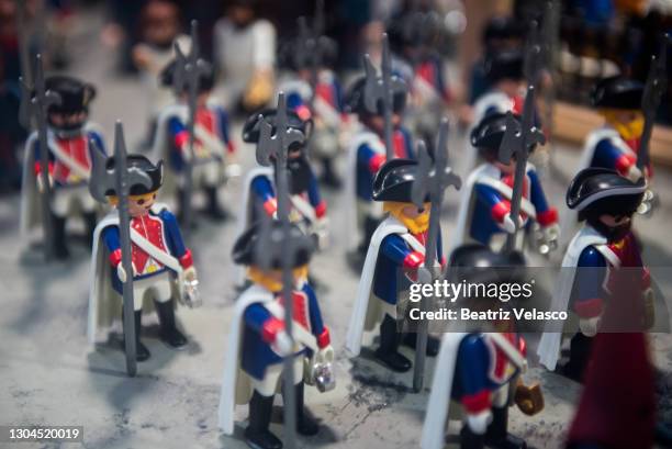 Scene from "El Cristo de los Alarbarderos" on display at the "History of Madrid with Clicks" exhibition presented by Playmobil at the Moda Shopping...