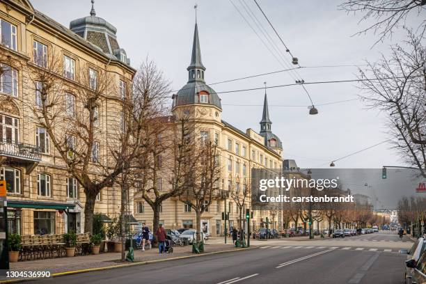 neo-classical house in a boulevard - boulevard stock pictures, royalty-free photos & images