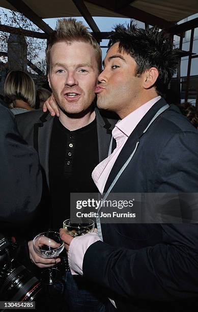 James Midgley and Giles Vickers Jones attend the Sanctum Soho Hotel Launch Party at the Sanctum Soho Hotel on April 23, 2009 in London, England.