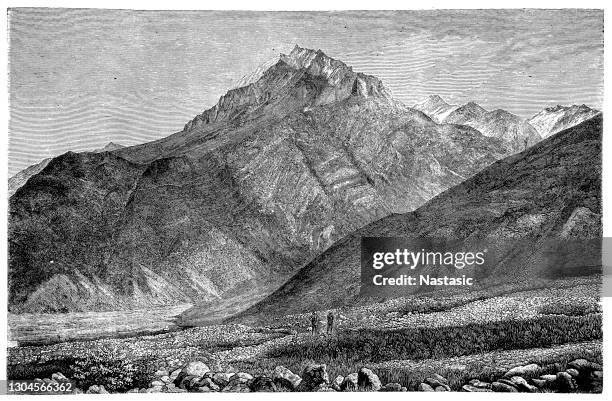 india, kashmir - praying outside stock illustrations
