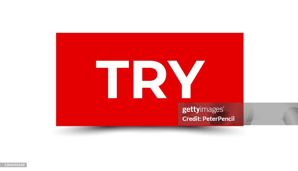 Try Ribbon Try Sticker Banner Label Ribbon Template Vector Stock Illustration High ...