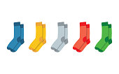 Socks for adults and children. Colorful rainbow socks. Socks set.