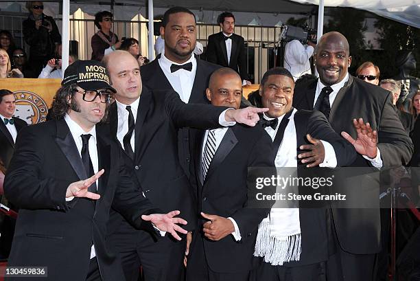 Actors Judah Friedlander, Scott Adsit, Grizz Chapman, Kevin Powell, Tracy Morgan, and Kevin Brown arrives at the 15th Annual Screen Actors Guild...