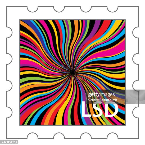 lsd postage stamp - acid stock illustrations