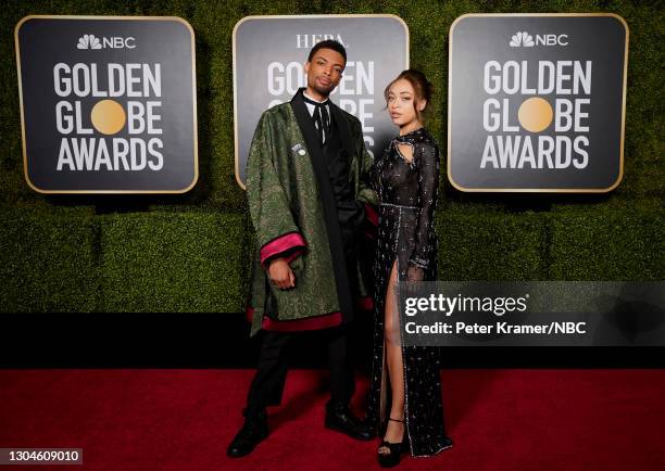 78th Annual GOLDEN GLOBE AWARDS -- Pictured in this image released on February 28, Jackson Lee and Satchel Lee attend the 78th Annual Golden Globe...