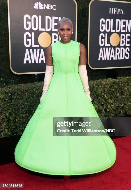 78th Annual GOLDEN GLOBE AWARDS -- Pictured: Cynthia Erivo attends the 78th Annual Golden Globe Awards held at The Beverly Hilton and broadcast on...