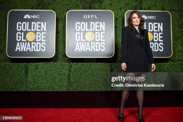 Tina Fey attends the 78th Annual Golden Globe® Awards at The Rainbow Room on February 28, 2021 in New York City.