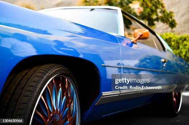 Snoop Dogg's 1972 Chevrolet Caprice as seen during classic car meet at Mel's Drive-In on February 28, 2021 in West Hollywood, California.