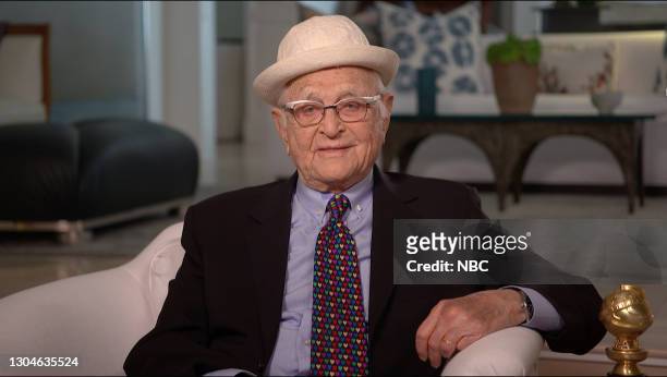 78th Annual GOLDEN GLOBE AWARDS -- Pictured in this screengrab released on February 28, Norman Lear speaks during the 78th Annual Golden Globe Awards...
