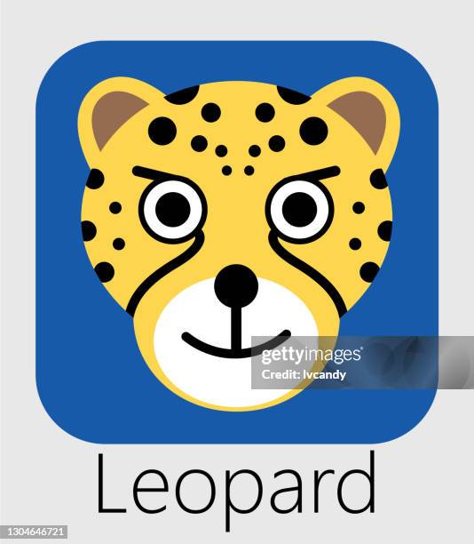 leopard icon design - leopard isolated stock illustrations