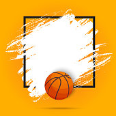 Basketball sport ball flyer or poster background