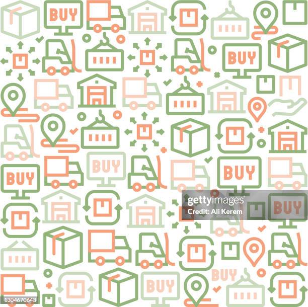 delivery pattern - warehouse background stock illustrations