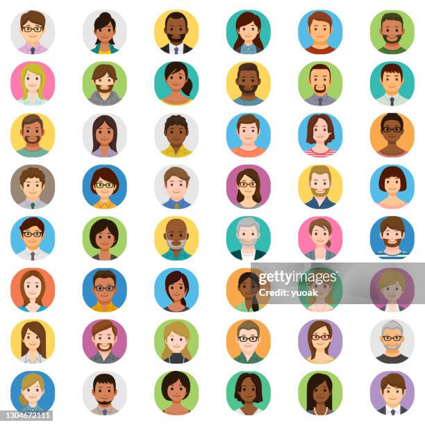 ilustrações de stock, clip art, desenhos animados e ícones de people avatar icons - avatar