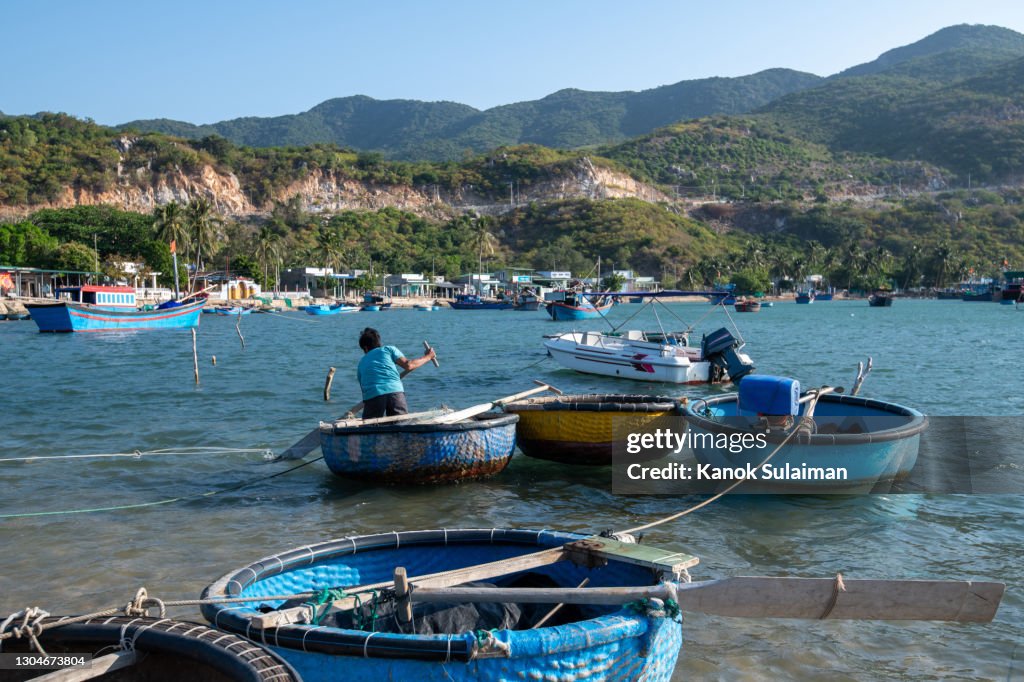 Fisherman on boat