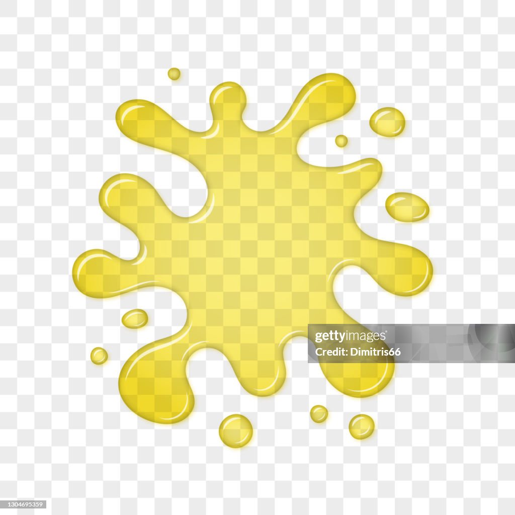 Blob transparent splash on checked background.