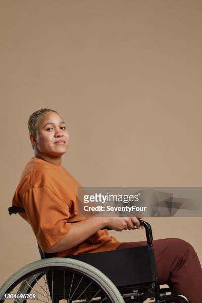 Portrait of Female Wheelchair User in Studio