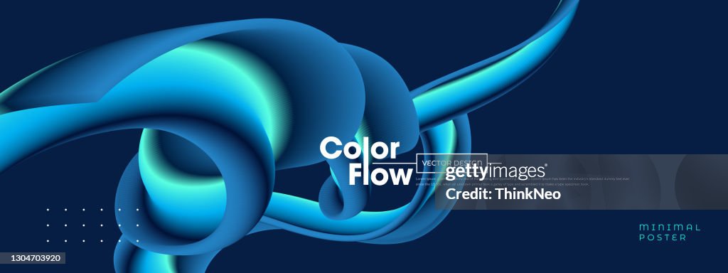 Flow Shape For Design Trendy Abstract Design Templates With 3d Flow Shapes High-Res Vector ...