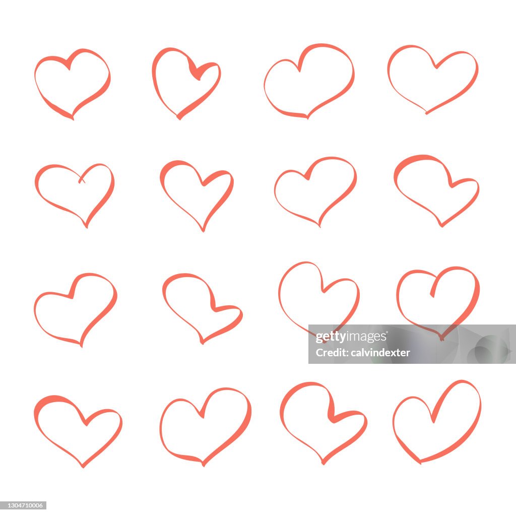 Basic Cartoon Heart Heart Shapes Cartoon Drawings High-Res Vector Graphic - Getty Images