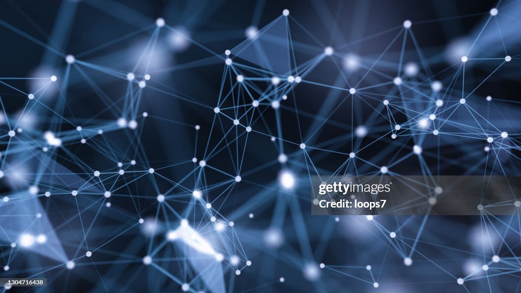 Digital Connection Network Futuristic Background High-Res Vector ...