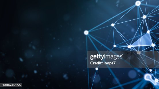 Digital Connection Network Futuristic Background With Copy Space High ...