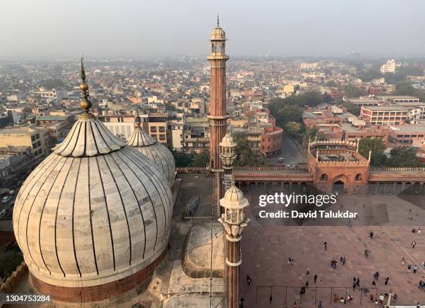 jama masjid in delhi - jama masjid delhi foto e immagini stock