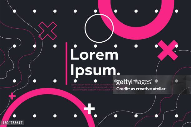 trendy abstract art geometric background with flat, minimalist style. - youth culture stock illustrations