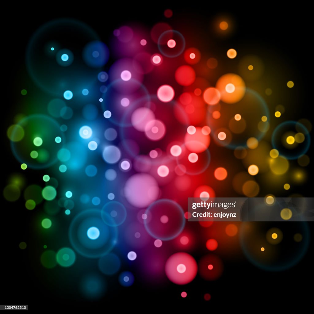 Bright abstract rainbow bokeh background