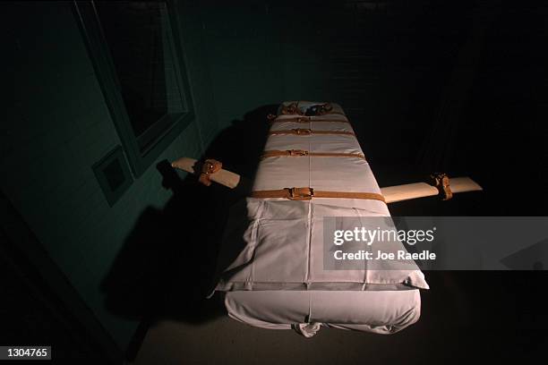 The Texas death chamber in Huntsville, TX, June 23, 2000 where Texas death row inmate Gary Graham was put to death by lethal injection on June 22,...