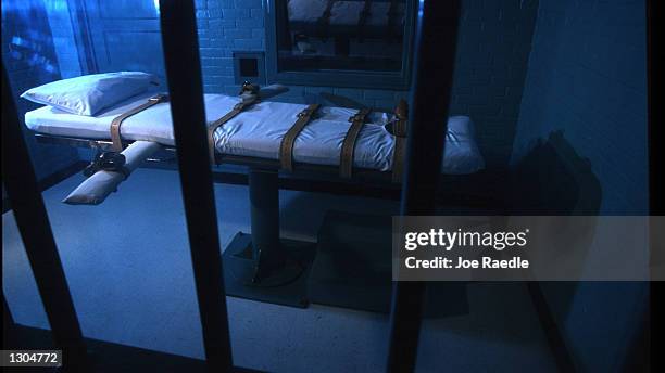 The Texas death chamber in Huntsville, TX, June 23, 2000 where Texas death row inmate Gary Graham was put to death by lethal injection on June 22,...