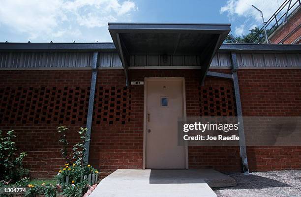 The front door to the Texas death chamber in Huntsville, TX, June 23, 2000 where Texas death row inmate Gary Graham was put to death by lethal...