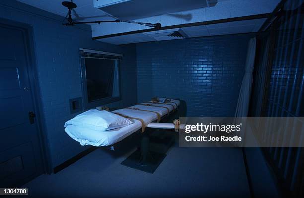 The Texas death chamber in Huntsville, TX, June 23, 2000 where Texas death row inmate Gary Graham was put to death by lethal injection on June 22,...