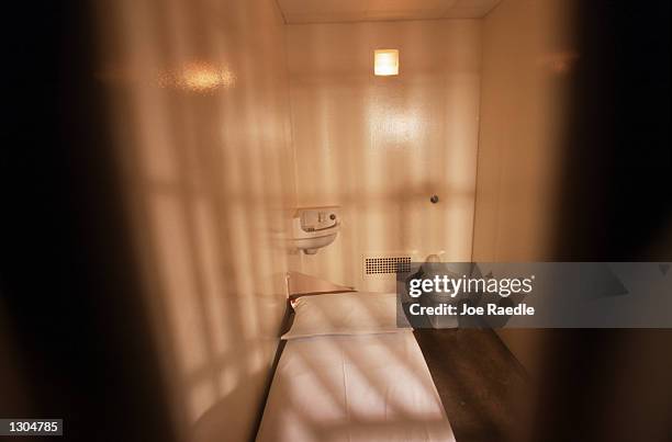 Holding cell for death row inmates that are scheduled to be executed in the Texas death chamber June 23, 2000 in Huntsville, TX.
