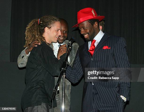 Milos Loncarevic, co-director, Jerry Duplessis, producer and Wyclef Jean