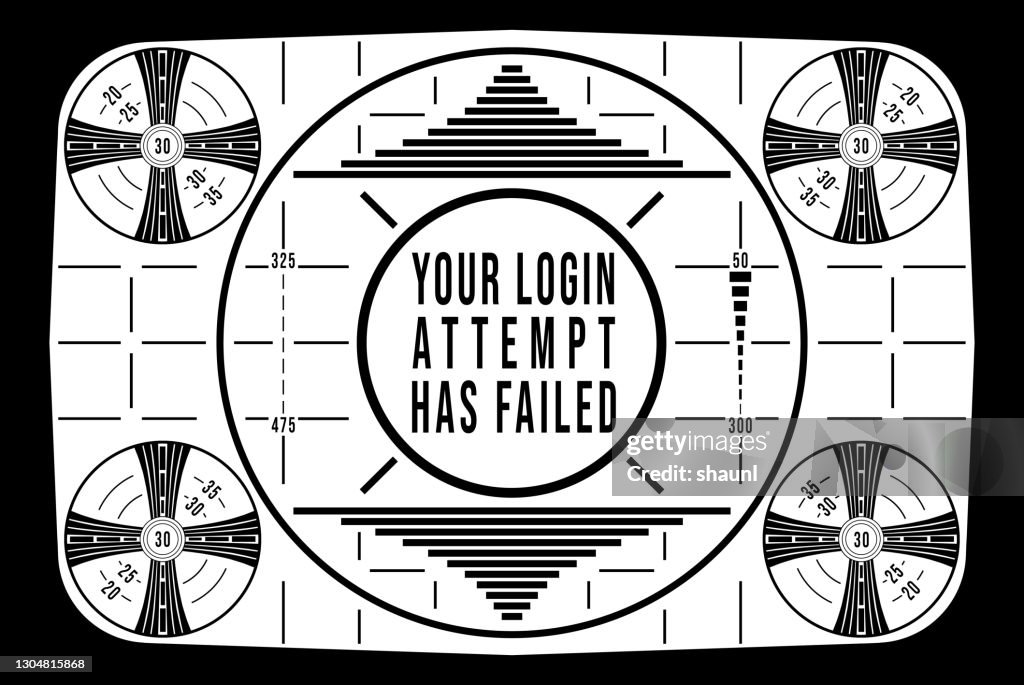 Login Fail Image Login Attempt Failed Test Pattern High-Res Vector Graphic - Getty Images