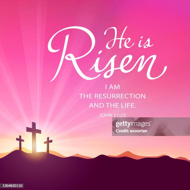 ilustraciones, imágenes clip art, dibujos animados e iconos de stock de celebra al salvador resucitado - he is risen