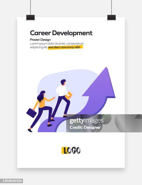 career development concept flat design for posters, covers and banners. modern flat design vector illustration. - teaching assistant stock illustrations