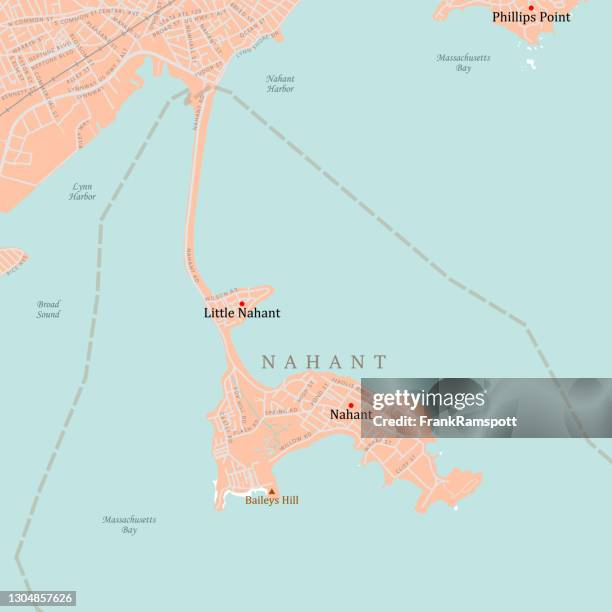 bildbanksillustrationer, clip art samt tecknat material och ikoner med ma essex nahant vektor vägkarta - massachusettsbukten